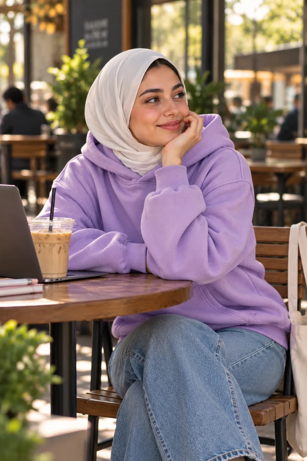 هودي لافندر في جلسة كافيه